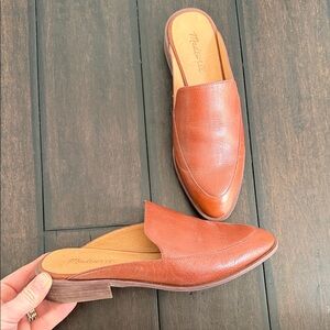 Madewell Women's Cognac Leather Slip-On Loafers